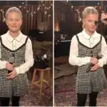 Girl getting makeup done before an interview or performance.