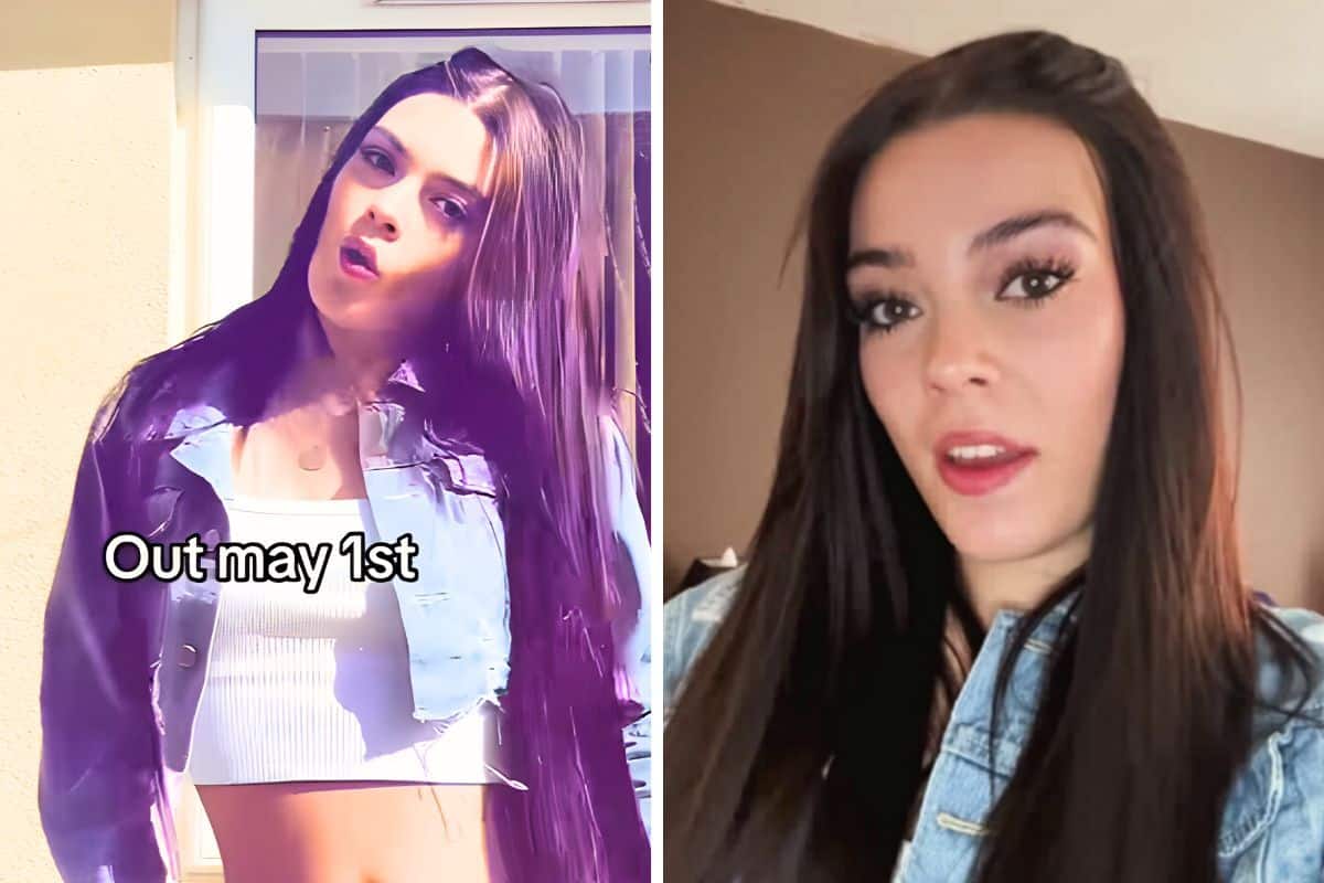 Female singer with long dark hair, promoting new music release.