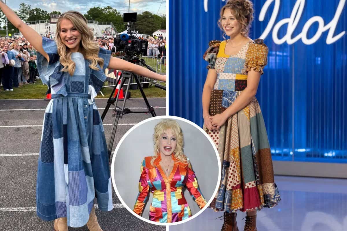 Young female contestants and host at Idol competition, vibrant stage, and outdoor event.